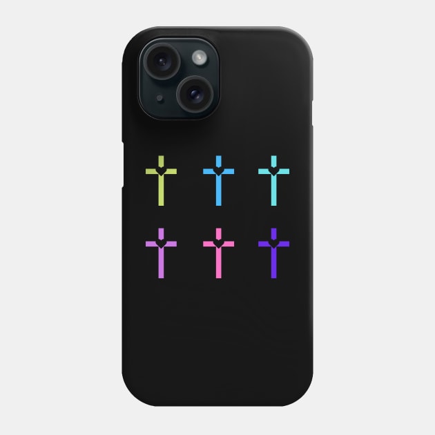 Colorful Christian Cross Phone Case by Dog & Rooster