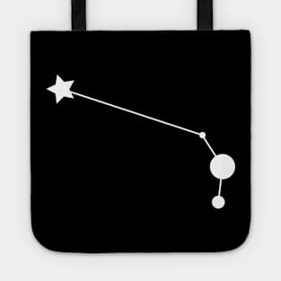 Aries Zodiac Constellation in White Tote