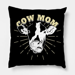 Cow Mom Mother Cattle Farmer Farming Gift Pillow