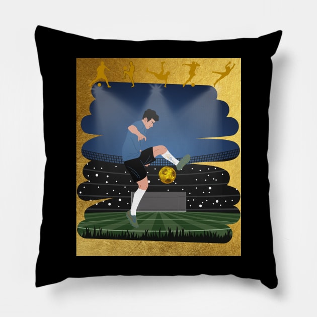 Football soccer lover Pillow by Funtomass