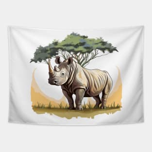 Rhino Love Tapestry