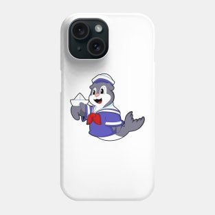 Seal as Sailor with Boat Phone Case