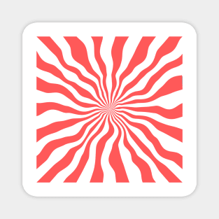 Red Stripes And White Stripes Magnet