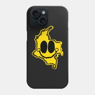 Colombia Happy Cartoon Map Face with smile Phone Case