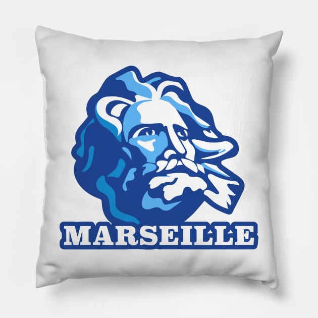 MARSEILLE Pillow by lounesartdessin