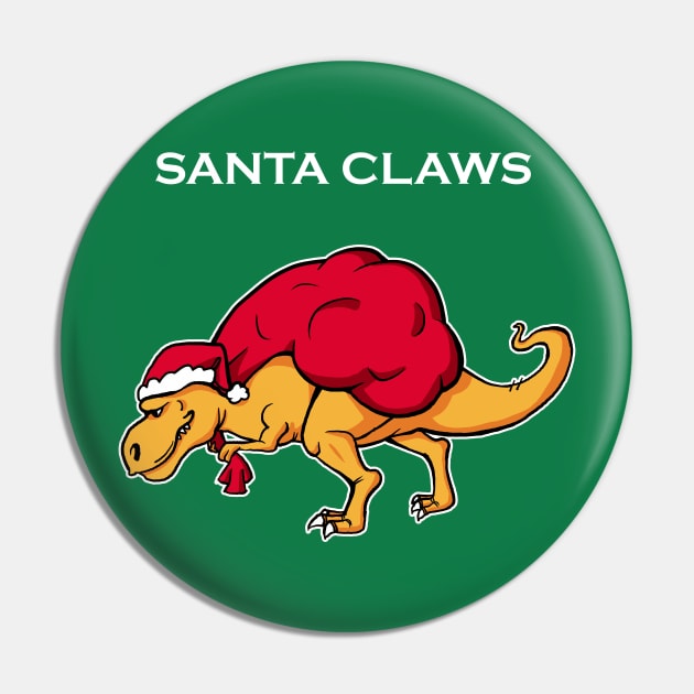 Santa Claws Shirt Funny Dino Christmas Tshirt T Rex Holiday Gift Santa Christmas Party Tee Pin by NickDezArts