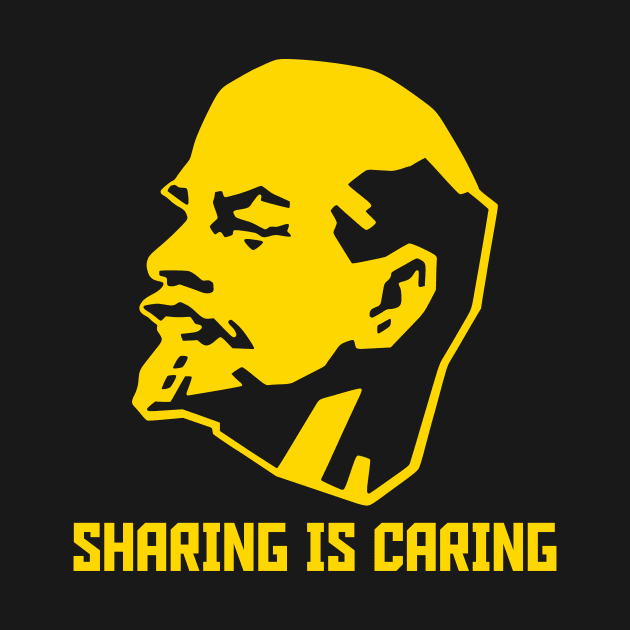 Sharing is Caring - Lenin - Yellow by kaliyuga