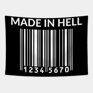 made in hell barcode Tapestry