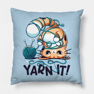 Yarn It! - Cute Silly Cat Pillow