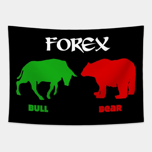 Forex Bulls Tapestry by cypryanus