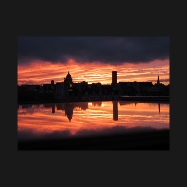 sunset reflection paris by lifemine