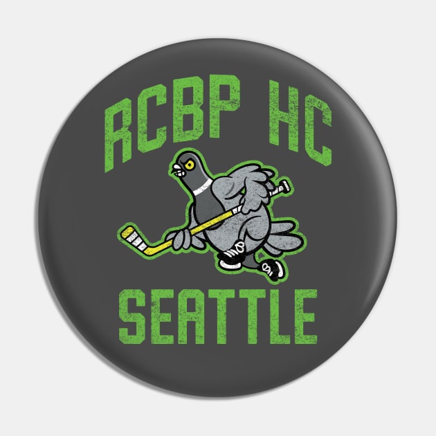 Rain City Bitch Pigeons Hockey Club Pin by toadyco