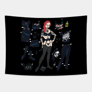 The metal head paper doll Tapestry