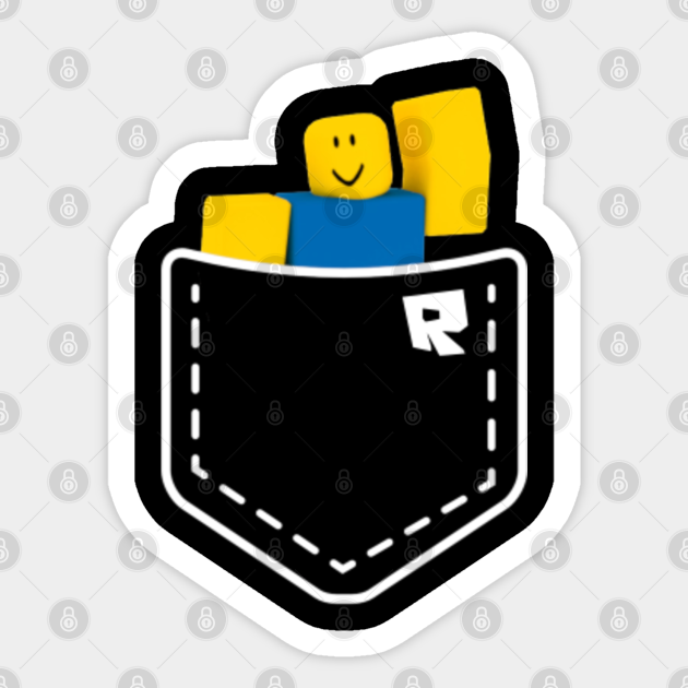 Roblox Pocked Noob Oof Roblox Sticker Teepublic - roblox noob clothes