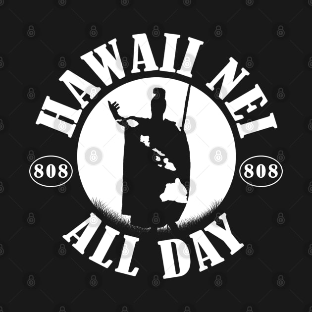 HNAD Rising Sun (white) King Kamehameha by Hawaii Nei All Day by hawaiineiallday