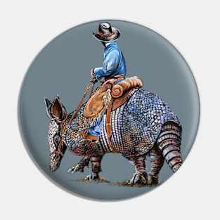 Armadillo Cowboy Pin