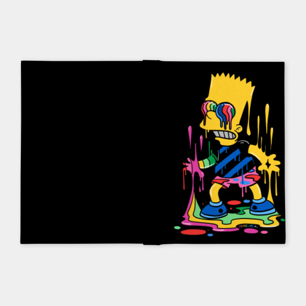 Trippy Bart Simpsons Notebook Teepublic