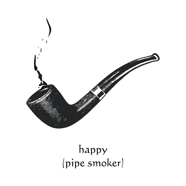 happy pipe smoker by Eugene and Jonnie Tee's