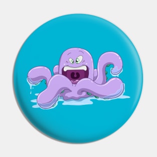 Purple Octopus With Water Pin