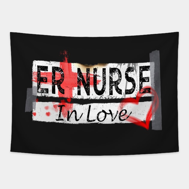 ER Nurse - In Love Tapestry by norules