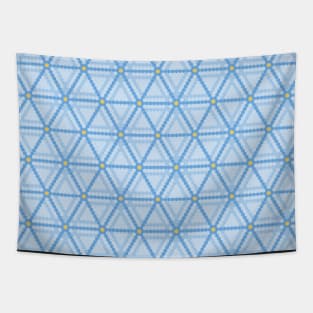 Intricate Geometric Honeycomb Triangle Hexagon Pattern Tapestry