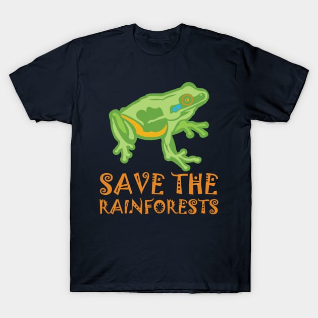 Save The Rainforest Tee Shirt - Rainforest Tree Frog Shirt Save The Rainforest Tee Shirt - Rainforest Tree Frog Shirt