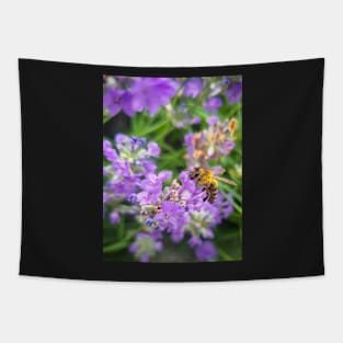 Honey bee on a purple lavender flower Tapestry