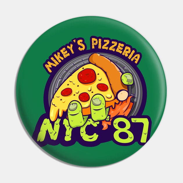 Mikey's Pizzera Pin by DeepDiveThreads