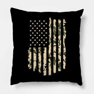 Camo American Flag Pillow