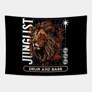 DRUM AND BASS  - Junglist Lion Y2K spice (White) Tapestry