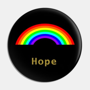 Gold Hope Rainbow Pin