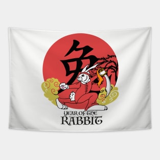 Year of The Rabbit Kung Fu Bunny Tapestry