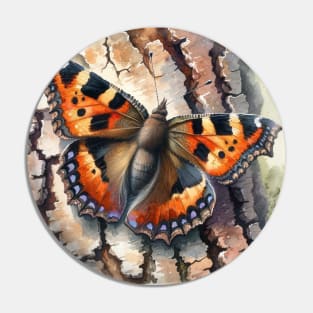 Pop Large Tortoiseshell - Watercolor Butterfly Pin