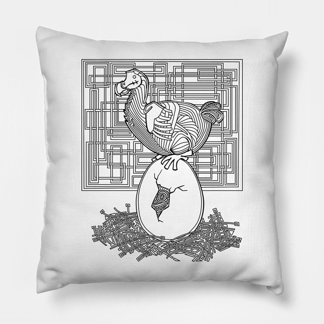 Dodo Bird Pillow by ellemrcs