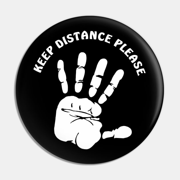 6 feet, 1.5 meter - Keep distance Pin by All About Nerds