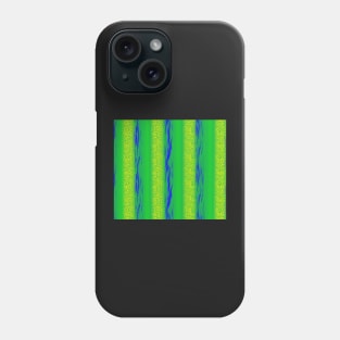 Stripes in Varied Textures Yellow Blue Green Phone Case