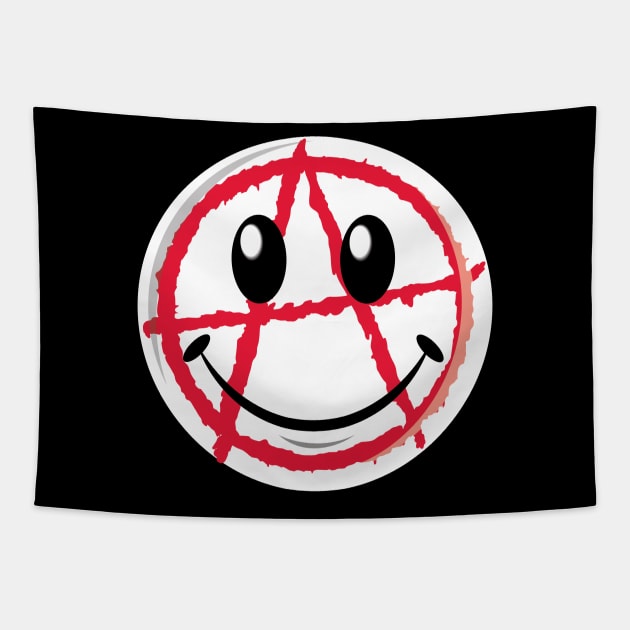 Anarchy Smiley Tapestry by detective651