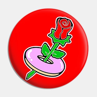 Rose And Donut Pin