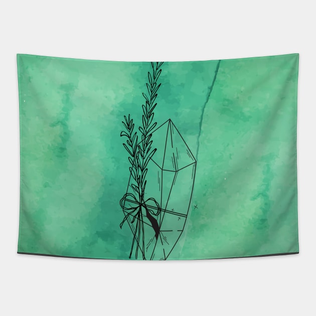 Rosemary Crystal Bind Tapestry by LylaLace Studio