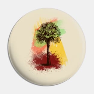 Palm tree paint brushes abstract summer Pin