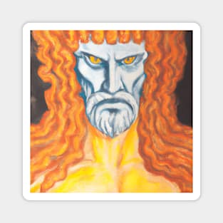 Portrait of the greek god Zeus Magnet