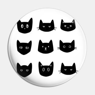 Cute Black Cat Pattern Pin