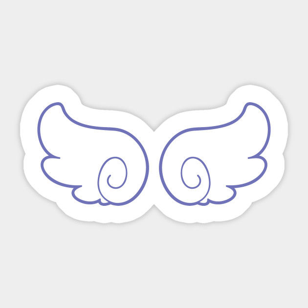 White And Blue Anime Wings Wings Sticker Teepublic
