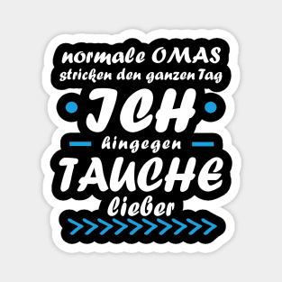 Tauchen Oma Tauchmaske Rente Geschenk Magnet