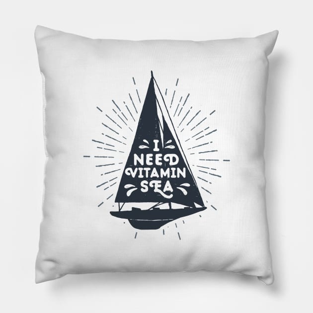 I Need Vitamin Sea Pillow by SlothAstronaut