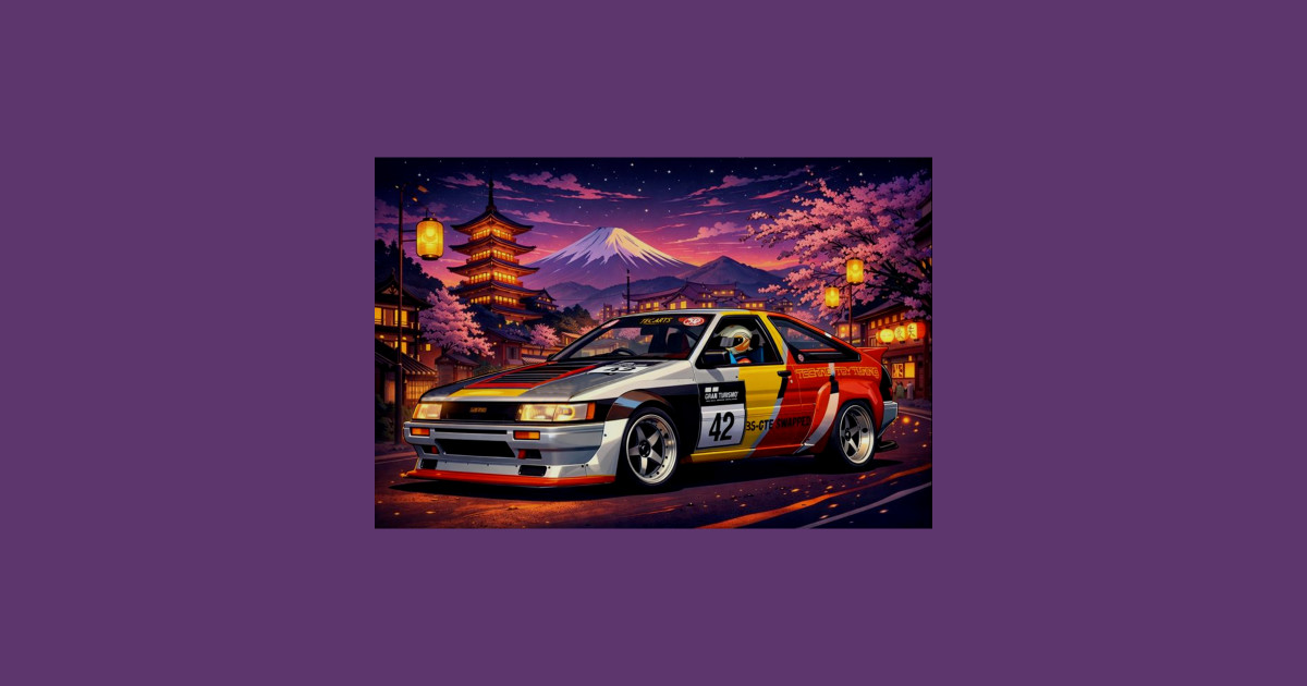 Levin retro racer - Ae86 - T-Shirt | TeePublic