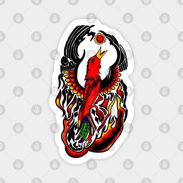 Phoenix on Fire Magnet by BlakCircleGirl