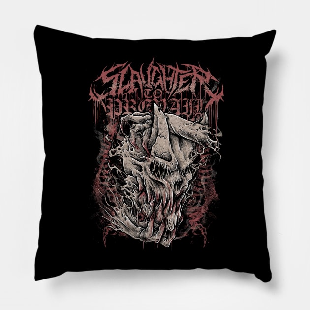 Slaughter to Prevail vintage Pillow by fancyjan