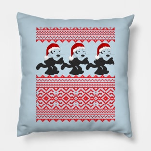 Felix The Cat Ugly Christmas Sweater Pillow