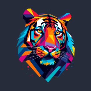 Majestic Tiger Head Pop Art T-Shirt